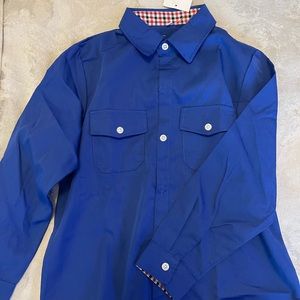 Sangtree Boys Button Shirt Blue Long Sleeve Cotton size 150 (size 12)
